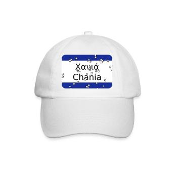 mg chania - Baseball Cap - white/white - Front
