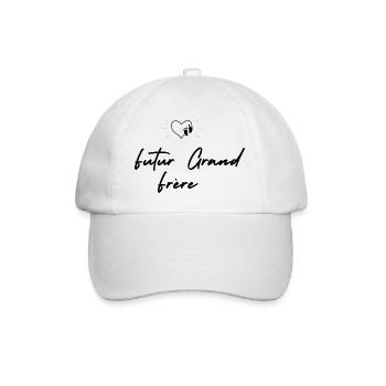 Futur grand frère - annonce futur grand frère - Casquette classique - blanc/blanc - Devant