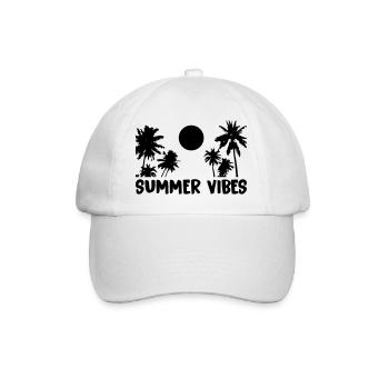 summer vibes - Baseballkappe - Weiß/Weiß - Vorne