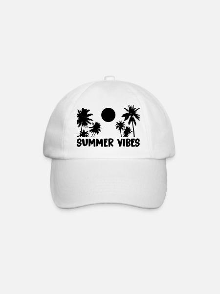 summer vibes - Baseballkappe - Weiß/Weiß
