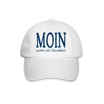 MOIN in blue - Baseball Cap - white/white - Front