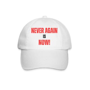Never again is now - Baseballkappe - Weiß/Weiß - Vorne