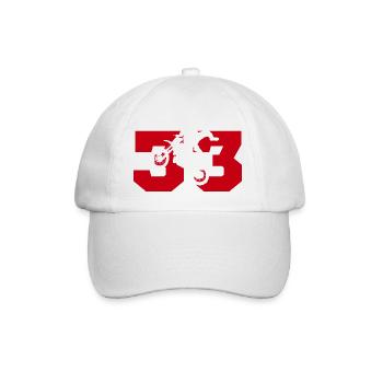 Moto 33 Biker - Baseballkappe - Weiß/Weiß - Vorne