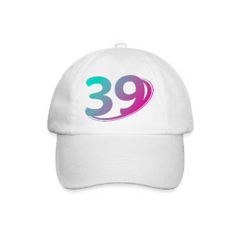 Number 39 multicolor - Baseball Cap - white/white - Front
