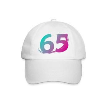 Number 65 multicolor - Baseball Cap - white/white - Front
