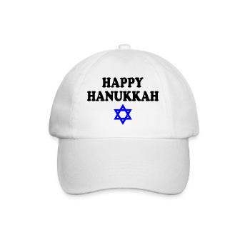 HAPPY HANUKKAH - Baseballkappe - Weiß/Weiß - Vorne