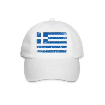 Drapeau grec / Drapeau grec - Casquette classique - blanc/blanc - Devant