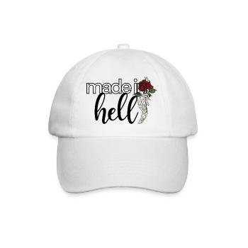 Made in Hell - Baseball Cap - white/white - Front