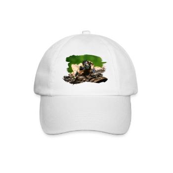 phidippus otiosus jumping spider, spring spinne - Baseball Cap - white/white - Front