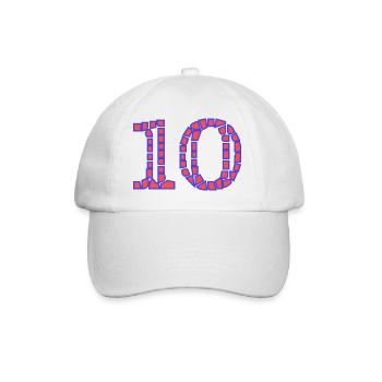 10. 10 YEARS. 10th ANNIVERSARY. 10 YEAR ANNIVERSARY. - Baseball Cap - white/white - Front