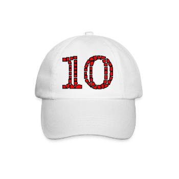 10. 10 YEARS. 10th ANNIVERSARY. 10 YEAR ANNIVERSARY. - Baseball Cap - white/white - Front