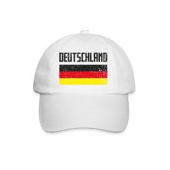 Drapeau de l’Allemagne Grunge Cadeau - Casquette classique - blanc/blanc - Devant