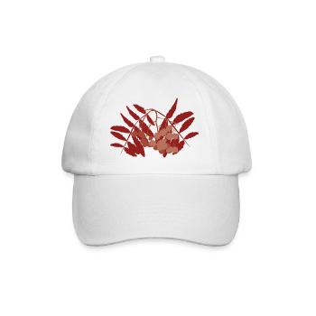 Abstract rowan berry - Baseball Cap - white/white - Front