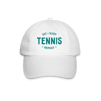 Manger dormir Tennis Répéter - Casquette classique - blanc/blanc - Devant