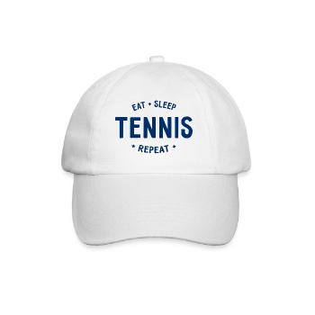Manger dormir Tennis Répéter - Casquette classique - blanc/blanc - Devant
