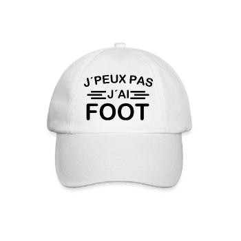 Ich kann nicht ich, habe Fußball Geschenk Humor Frankreich Euro - Baseballkappe - Weiß/Weiß - Vorne
