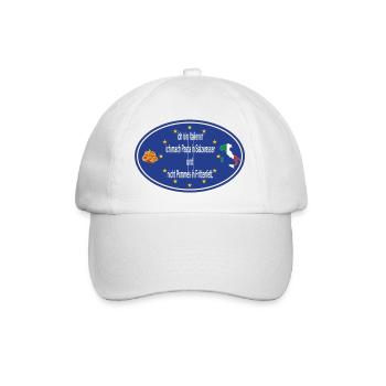Ich bin Italiener - Baseballkappe - Weiß/Weiß - Vorne