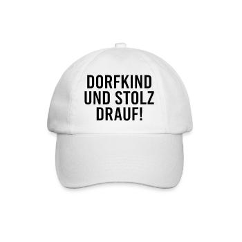 Dorfkind und stolz drauf! - Baseballkappe - Weiß/Weiß - Vorne