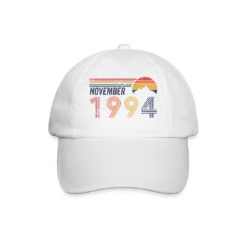 30. Anniversaire 1984 Novembre 30 ans - Casquette classique - blanc/blanc - Devant
