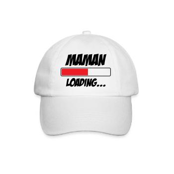 Maman loading... Please Wait - Future Mère - Casquette classique - blanc/blanc - Devant