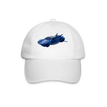 Sci-Fi Flying Car - Baseball Cap - white/white - Front
