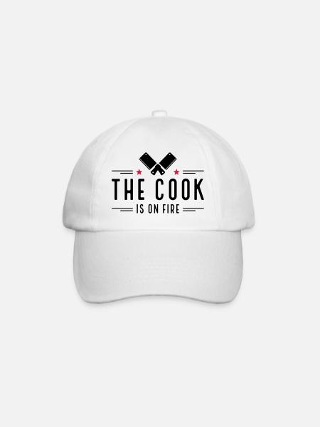 Lustige Geschenke für Männer die gern kochen - Baseballkappe - Weiß/Weiß