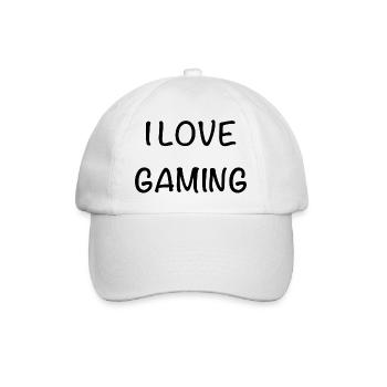 i love gaming - Baseballkappe - Weiß/Weiß - Vorne