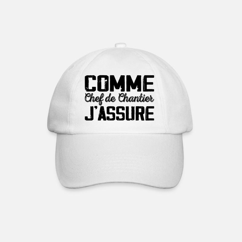 Comme Chef de chantier Cadeau humour - Casquette classique - blanc/blanc