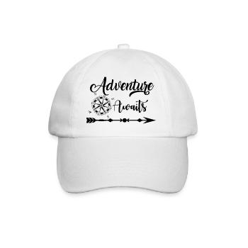 Camping camping-car caravane aventure - Casquette classique - blanc/blanc - Devant