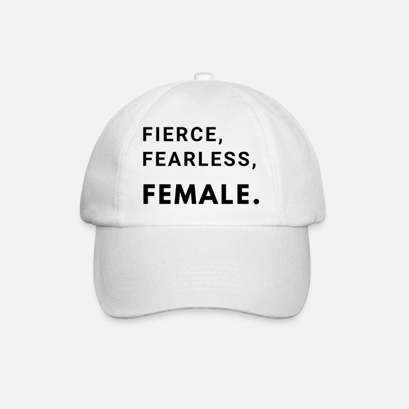 Féroce, intrépide, féminine. - Casquette classique - blanc/blanc