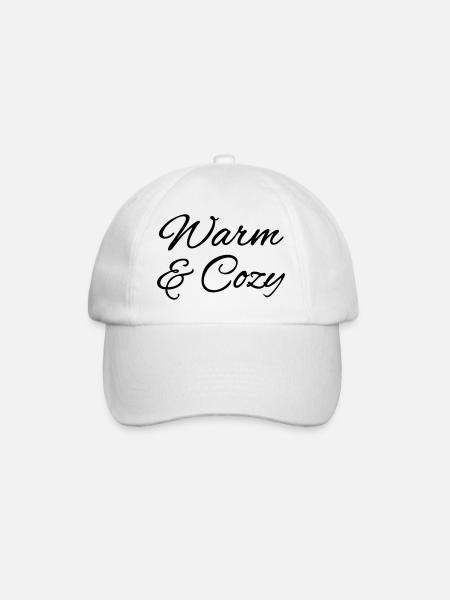 Warm & Cozy – Cuddly Autumn & Winter Lettering - Baseball Cap - white/white
