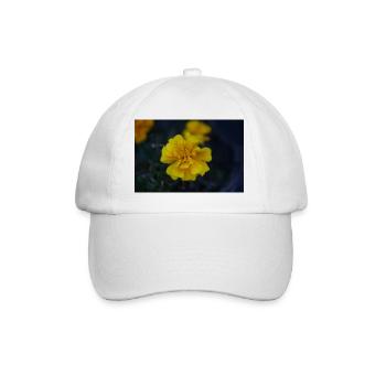 gelbe Blume - Baseballkappe - Weiß/Weiß - Vorne