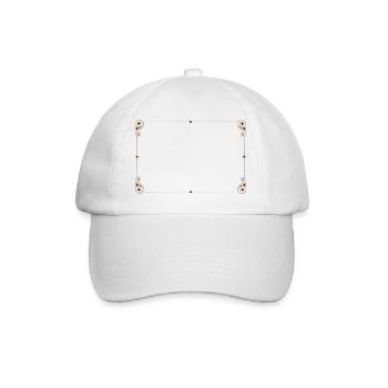 Nostalgie Cadre, Carré, Ornement - Casquette classique - blanc/blanc - Devant