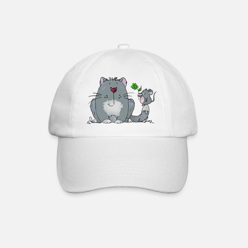 Chat et souris - Casquette classique - blanc/blanc