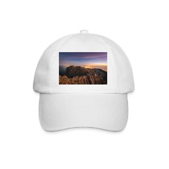 Alpenglow au sommet de l’Olympe en Grèce - Casquette classique - blanc/blanc - Devant