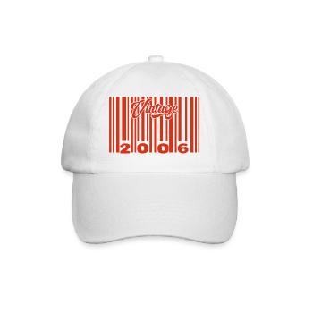 Vintage 2006 Born In 2006 19 Year Old Bar Code Anniversai - Baseball Cap - white/white - Front