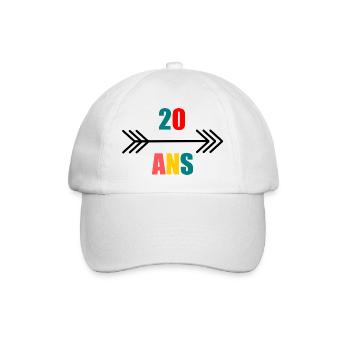20. 20th ANNIVERSARY. 20 YEARS ANNIVERSARY. 20 YEARS. - Baseball Cap - white/white - Front