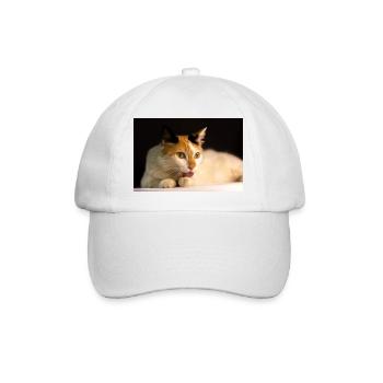 The cat - Baseball Cap - white/white - Front