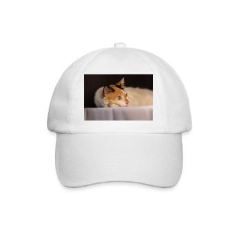 Die Katze - Baseballkappe - Weiß/Weiß - Vorne