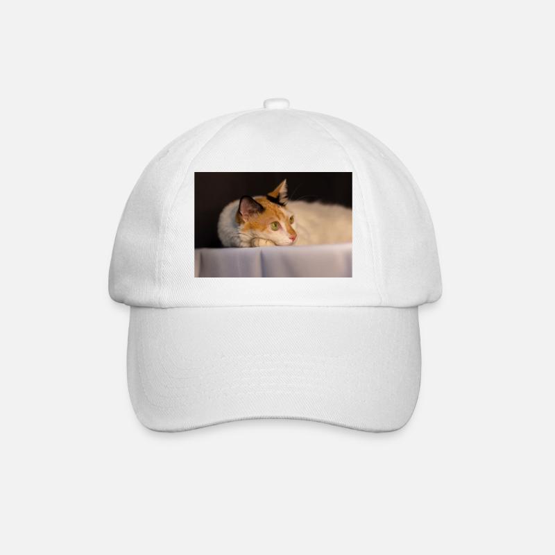 Die Katze - Baseballkappe - Weiß/Weiß