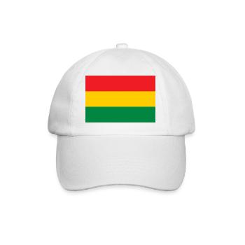 Flag of the Reggae Rasta Jah Rastafari Roots - Baseballkappe - Weiß/Weiß - Vorne