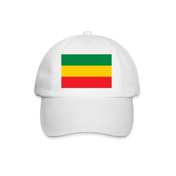 Flag of the Reggae Rasta Jah Rastafari Roots - Baseball Cap - white/white - Front