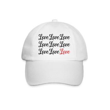 VALENTINE'S DAY. Bachelorette party. I LOVE YOU. I LOVE YOU. LOVE - Baseball Cap - white/white - Front