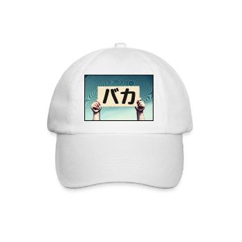 Sign - Baka! - Baseball Cap - white/white - Front
