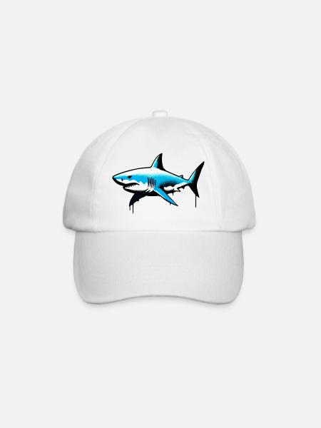 Hai - Baseballkappe - Weiß/Weiß