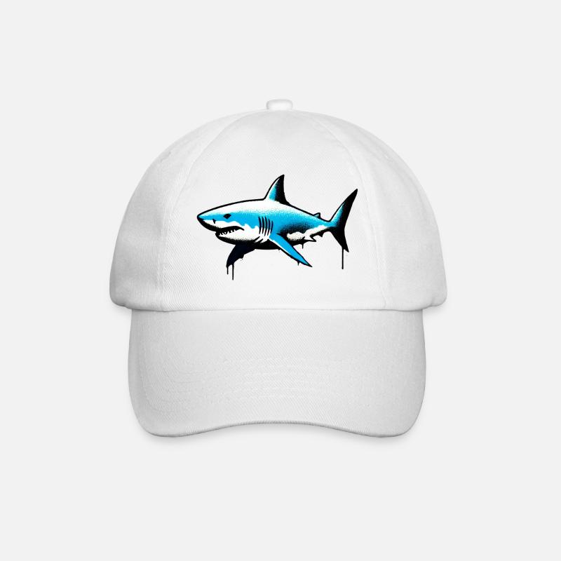 Hai - Baseballkappe - Weiß/Weiß