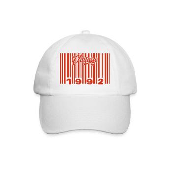 Vintage 1992 Born In 1992 33 Year Old Bar Code Anniversai - Baseball Cap - white/white - Front