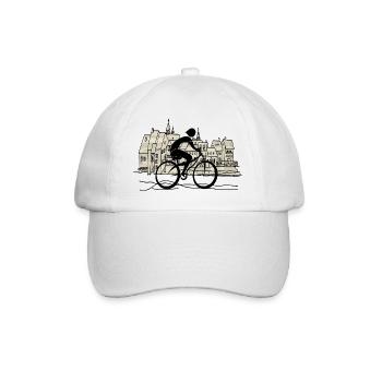 Radfahrer - Baseballkappe - Weiß/Weiß - Vorne