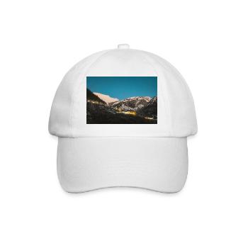 Lueur des Alpes sur la chaîne de montagnes Agrafa en Grèce - Casquette classique - blanc/blanc - Devant