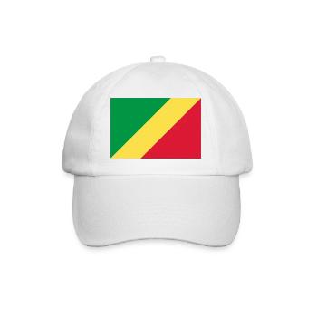 Demokratische Republik Kongo - Baseballkappe - Weiß/Weiß - Vorne